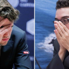 El cara a cara de Carlsen y Caruana en el Mundial de Londres.