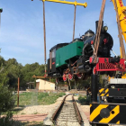 Imagen del traslado de la locomotora desde Son Rullán. CVM