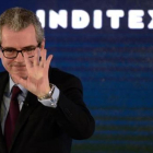 El presidente de Inditex, Pablo Isla, en la presentación de los resultados del 2016, el pasado 15 de marzo.