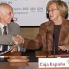 Benedicto García y María Luisa Marcos, en la firma del convenio