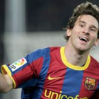 Leo Messi celebra el segundo gol del equipo blaugrana ante el Betis.