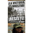 Una simpatizante del depuesto presidente Zelaya.