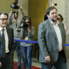 Mas y Junqueras tras su reunión de media hora.