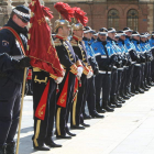 Efectivos de la Policía Local de León, en una formación. RAMIRO