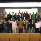 Los integrantes de la lista del PSOE posan ayer juntos