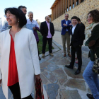 Ángela Marqués y Gloria Merayo, junto con otros candidatos ponferradinos, el pasado sábado.