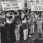 Los alumnos del Conservatorio llevaron sus instrumentos hasta la plaza del Ayuntamiento en 1995 para reclamar el Grado Medio. LDM