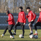La Cultural prepara el partido del domingo ante la UD Logroñés. JESÚS F. SALVADORES