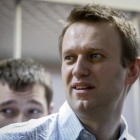 Alexei Navalni, en el tribunal de Moscú, este martes.