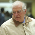 El ministro de Exteriores, Josep Borrell, a su llegada al Consejo de la UE en Bruselas.