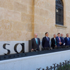 Mañueco inauguró el Centro Internacional del Español (CIE-Usal) ayer, en Salamanca. J.M. GARCÍA