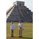 Calderón y Zapatero, en su visita a la zona arqueológica de Chichén Itzá