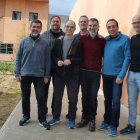 Los presos catalanes posan sonrientes en el centro penitenciario. EFE