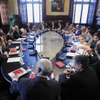 Reunión de la Junta de Portavoces del Parlament en la jornada de ayer.