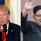 El presidente estadounidense Donald Trump junto al líder norcoreano Kim Jong-un