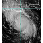 Una foto del huracán afectando a los estados sureños de EE.UU.