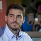 Iker Casillas, ayer en Barajas, en un acto publicitario