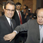 El presidente catalán, Artur Mas, y Jordi Pujol, quien ha cuestionado a la Udef.