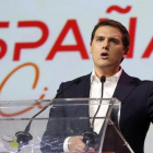 El líder de Ciudadanos, Albert Rivera, durante la presentación de la plataforma ESPAÑA Ciudadana.