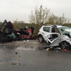 Estado de los dos coches tras la colisión.