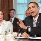 Obama interviene ante la mirada de la presidenta de la Cámara de Representantes de Estados Unidos, N