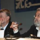 Los secretarios generales de UGT, Cándido Méndez, y de Comisiones Obreras, José María Fidalgo