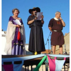 María Paz Díaz, Lolo y Matias Zapatero, ayer durante el pregón.