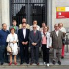 El presidente nacional, Martín Manceñido, con los grandes donantes que participaron en el acto de Palencia.