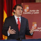 Fernández Mañueco, en su comparecencia de ayer en León