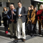 Óscar López ayer, durante sus declaraciones en Murcia contra el ex director de Ideas.