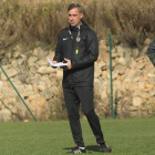 Jon Pérez Bolo durante una sesión de entrenamiento en el Anexo de El Toralín. L. DE LA MATA