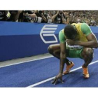 El atleta jamaicano Usaim Bolt, celebrando un nuevo oro en su casillero particular.