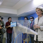 Esperanza Aguirre, ayer, en Tarragona.
