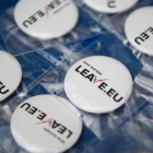 Merchandising de la campaña probrexit Leave.EU para el referéndum del 2016.