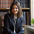 La profesora Almudena Vázquez Alonso en una clase de La Asunción. F. OTERO PERANDONES