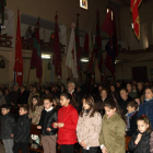 La parroquia de la villa se llenó para la inauguración de la muestra.