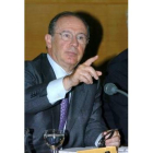 Rodrigo Rato, nuevo director del FMI, durante la rueda de prensa