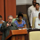 Castro, durante la sesión extraordinaria de la Asamblea Nacional en La Habana.
