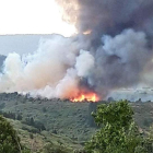 Imagen del incendio registrado en Sésamo. BRIF TABUYO