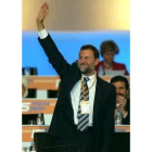 Mariano Rajoy saluda a los militantes de su partido