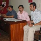 Álvaro Campo, Joaquín Otero, Ricardo Magaz y Segismundo Falagán durante la asamblea