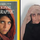 Sharbat Gula, de niña en la portada del 'National Geographic' junto a una imagen de adulta.