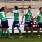 El Atlético Astorga celebra el gol que sirvió para sumar tres puntos muy importantes.