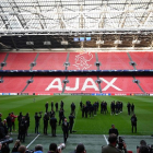 Los jugadores del Ajax, en el Johan Cruyff Arena de Ámsterdam.