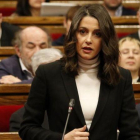 Ines Arrimadas, líder de Ciudadanos en Cataluña, en el Parlament.