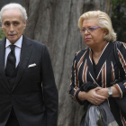 Josep Carreras llega al funeral de Montserrat Caballé.