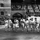 Noel-Baker en la final de los 1500 metros de Estocolmo 1912.
