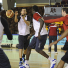 Los puntos de Quezada, en un entrenamiento en el Palacio, serán otra vez vitales para León.