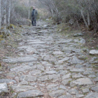 Imagen de la calzada romana en el valle del Silencio.