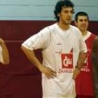 La plantilla del CAI, durante un entrenamiento en Zaragoza